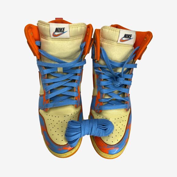 Nike Dunk High DD9404-800 Mineral Orange Blue Void Men’s Size 9 Wear and Tear - Picture 12 of 12